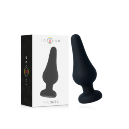 INTENSE - PLUG ANALE PIPO L SILICONE NERO 13 CM