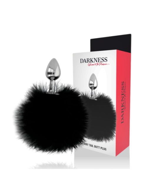DARKNESS - BUTTPLUG ANALE EXTRA CON CODA NERA 7 CM