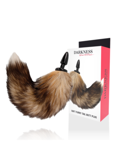 DARKNESS - CODA NATURALE CON PLUG ANALE IN SILICONE 10 CM