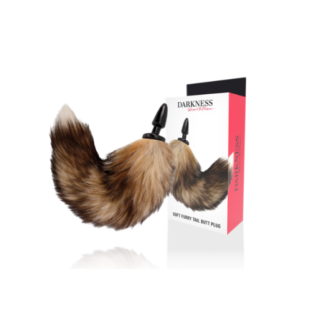 DARKNESS - CODA NATURALE CON PLUG ANALE IN SILICONE 10 CM