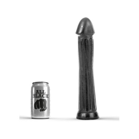 ALL BLACK - DILDO CON PLUG 31 CM