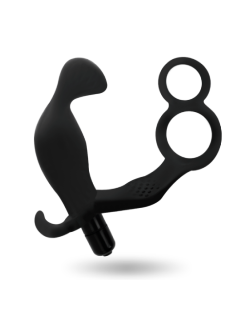ADDICTED TOYS - PLUG ANALE CON DOPPIO ANELLO PER PENE E TESTICOLI NERI
