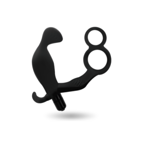 ADDICTED TOYS - PLUG ANALE CON DOPPIO ANELLO PER PENE E TESTICOLI NERI