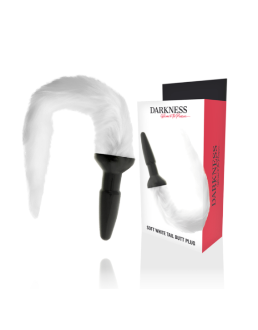 DARKNESS - PLUG ANALE IN SILICONE CON CODA BIANCA