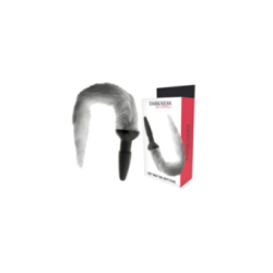 DARKNESS - PLUG ANALE IN SILICONE CON CODA GRIGIA