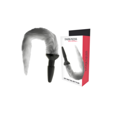 DARKNESS - PLUG ANALE IN SILICONE CON CODA GRIGIA