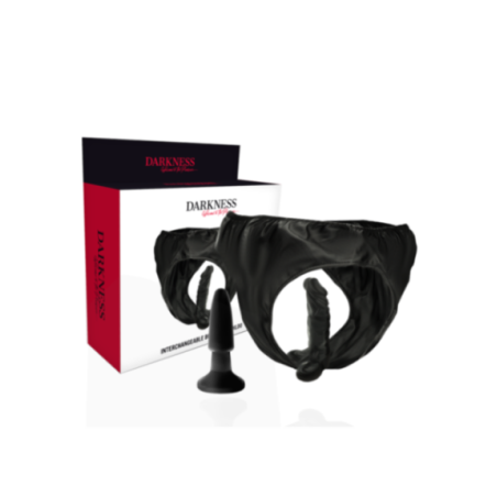 DARKNESS - SLIP CON TAPPO E DILDO INTERCAMBIABILE
