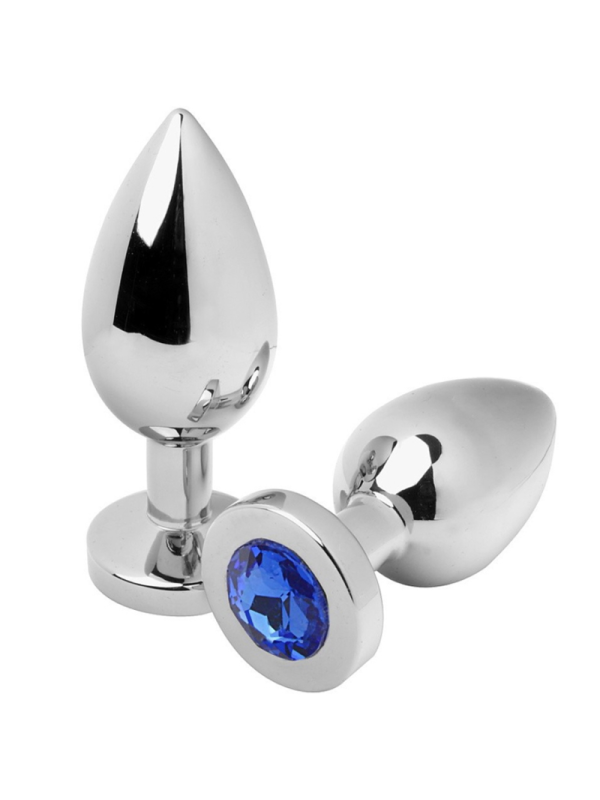 Metal Hard Diamond Anal Plug Nero Small – Acciaio 5,71 cm