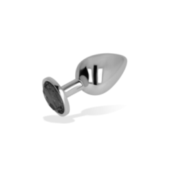 OHMAMA - PLUG ANALE CON CRISTALLO NERO 8 CM