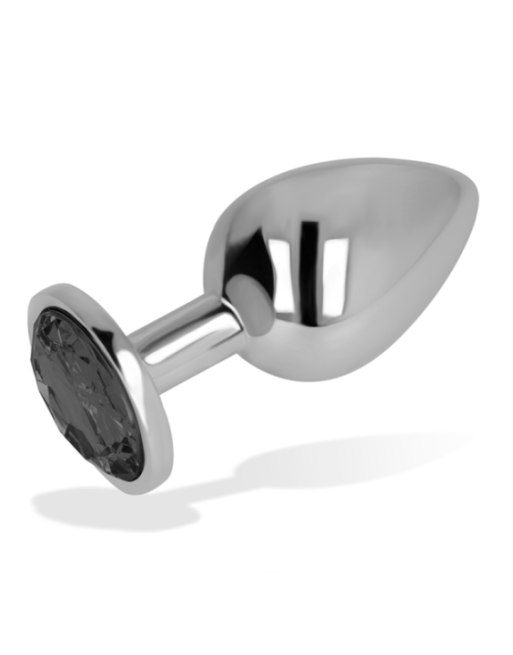 OHMAMA - PLUG ANALE CON CRISTALLO NERO 8 CM