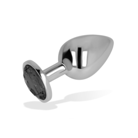OHMAMA - PLUG ANALE CON CRISTALLO NERO 8 CM