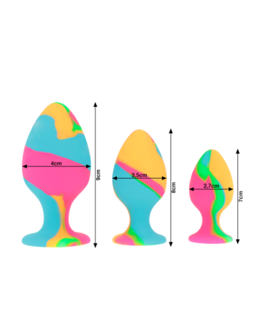 INTENSE - SET DI TAPPI IN SILICONE MULTICOLORE
