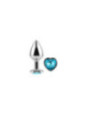 SECRETPLAY - TAPPO IN METALLO CUORE BLU TAGLIA PICCOLO 7 CM
