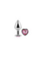 SECRETPLAY - TAPPO IN METALLO FUCSIA CUORE TAGLIA PICCOLA 7 CM