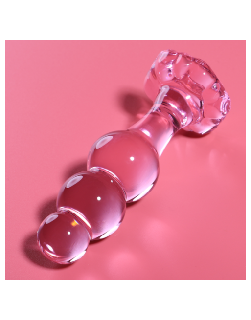 NEBULA SERIES BY IBIZA - MODELLO 1 PLUG ANALE VETRO BOROSILICATO ROSA 10