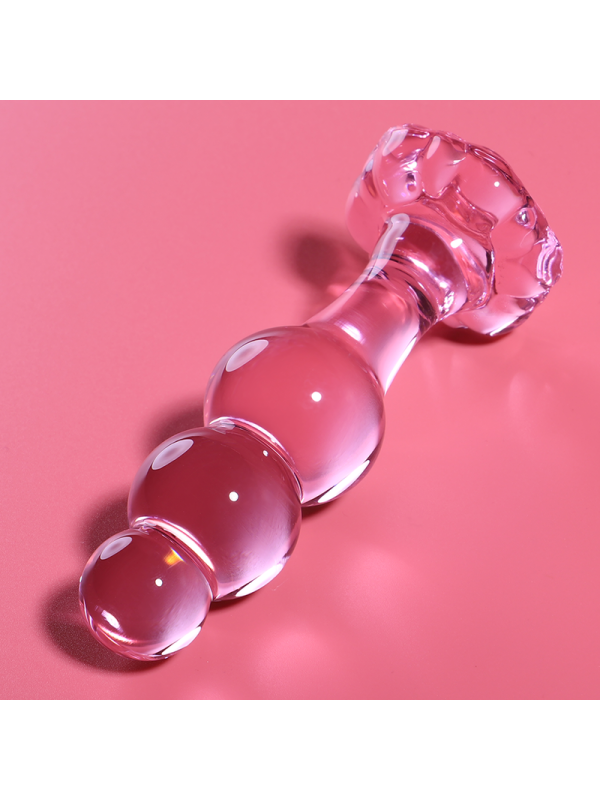 NEBULA SERIES BY IBIZA - MODELLO 1 PLUG ANALE VETRO BOROSILICATO ROSA 10