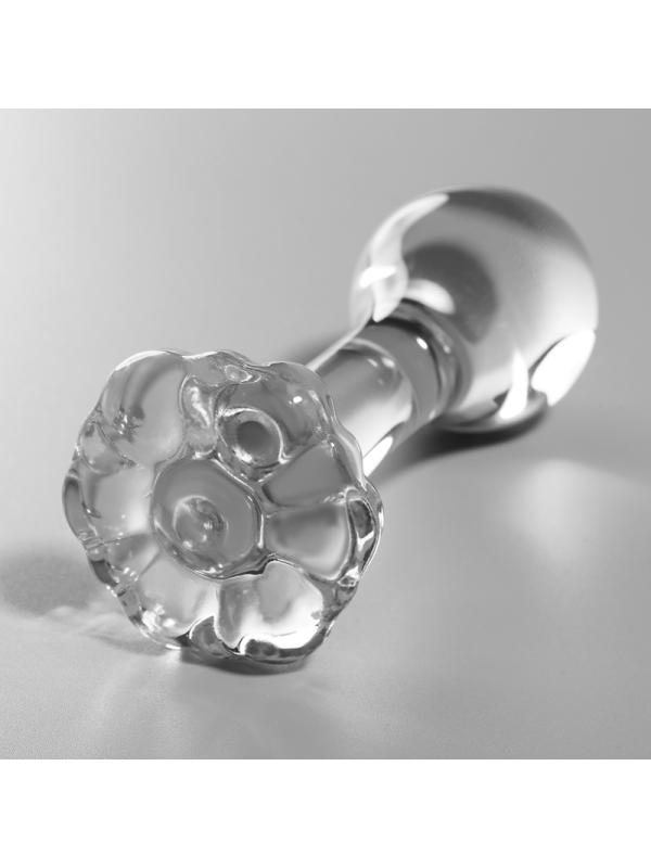 NEBULA SERIES BY IBIZA - MODELLO 2 PLUG ANALE VETRO BOROSILICATO TRASPARENTE 11 CM -O- 3