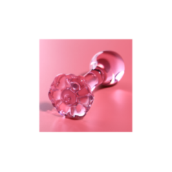 NEBULA SERIES BY IBIZA - MODELLO 2 PLUG ANALE VETRO BOROSILICATO ROSA 11 CM -O- 3