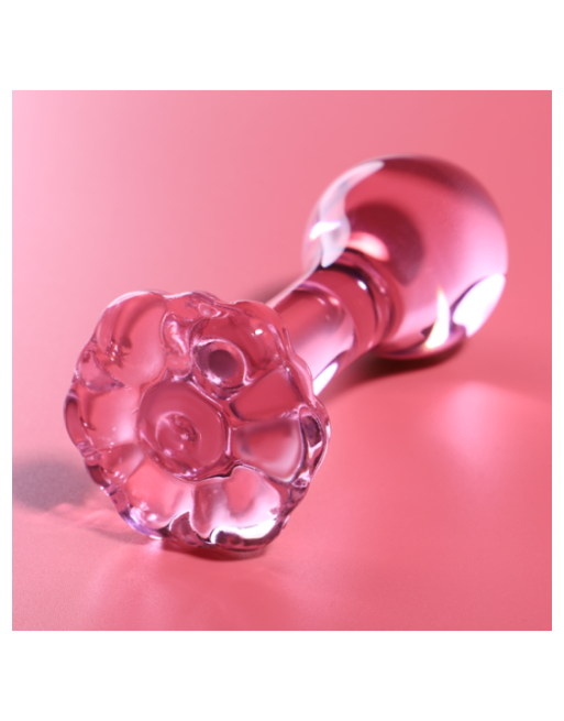 NEBULA SERIES BY IBIZA - MODELLO 2 PLUG ANALE VETRO BOROSILICATO ROSA 11 CM -O- 3