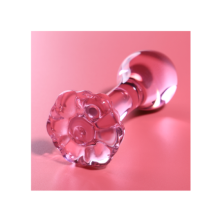 NEBULA SERIES BY IBIZA - MODELLO 2 PLUG ANALE VETRO BOROSILICATO ROSA 11 CM -O- 3