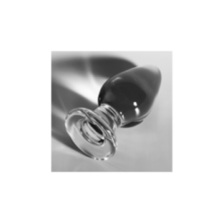 NEBULA SERIES BY IBIZA - MODELLO 3 PLUG ANALE VETRO BOROSILICATO TRASPARENTE 11 CM -O- 5 CM