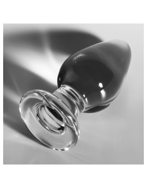NEBULA SERIES BY IBIZA - MODELLO 3 PLUG ANALE VETRO BOROSILICATO TRASPARENTE 11 CM -O- 5 CM