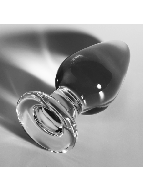 NEBULA SERIES BY IBIZA - MODELLO 3 PLUG ANALE VETRO BOROSILICATO TRASPARENTE 11 CM -O- 5 CM