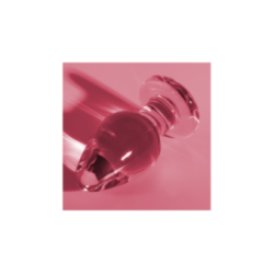 NEBULA SERIES BY IBIZA - MODELLO 3 PLUG ANALE VETRO BOROSILICATO ROSA 11 CM -O- 5 CM
