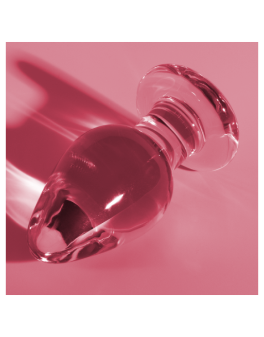 NEBULA SERIES BY IBIZA - MODELLO 3 PLUG ANALE VETRO BOROSILICATO ROSA 11 CM -O- 5 CM