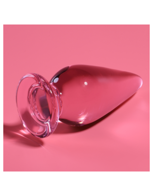 NEBULA SERIES BY IBIZA - MODELLO 4 PLUG ANALE VETRO BOROSILICATO ROSA 11 CM -O- 5 CM