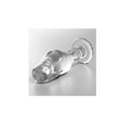 NEBULA SERIES BY IBIZA - MODELLO 6 PLUG ANALE VETRO BOROSILICATO TRASPARENTE 12