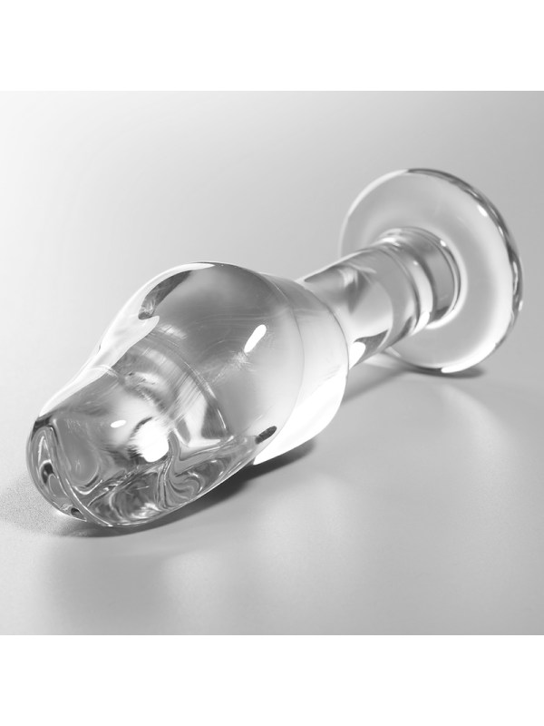 NEBULA SERIES BY IBIZA - MODELLO 6 PLUG ANALE VETRO BOROSILICATO TRASPARENTE 12