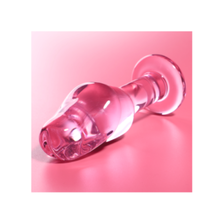 NEBULA SERIES BY IBIZA - MODELLO 6 PLUG ANALE VETRO BOROSILICATO ROSA 12