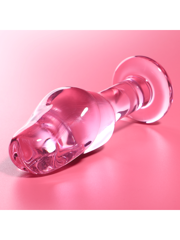 NEBULA SERIES BY IBIZA - MODELLO 6 PLUG ANALE VETRO BOROSILICATO ROSA 12