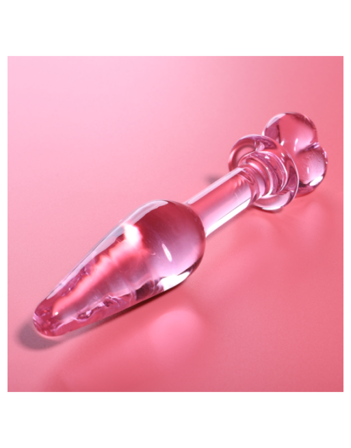 NEBULA SERIES BY IBIZA - MODELLO 7 PLUG ANALE VETRO BOROSILICATO ROSA 13