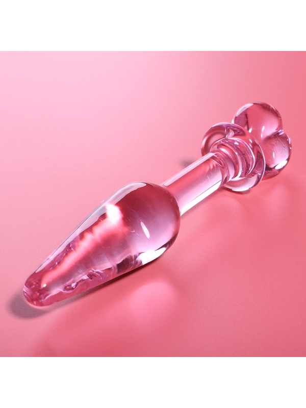 NEBULA SERIES BY IBIZA - MODELLO 7 PLUG ANALE VETRO BOROSILICATO ROSA 13