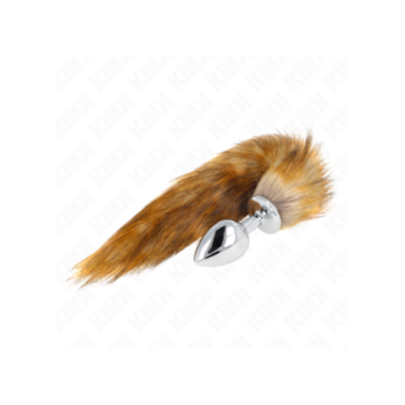 KINK - PLUG ANALE MISURA L 10 X 4 CM CON CODA SINTETICA 40 CM MARRONE