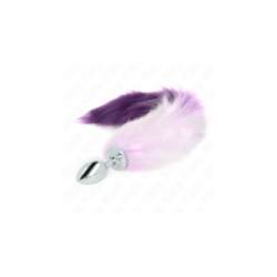 KINK - PLUG ANALE TAGLIA S 7 X 3 CM CON CODA SINTETICA 40 CM VIOLA