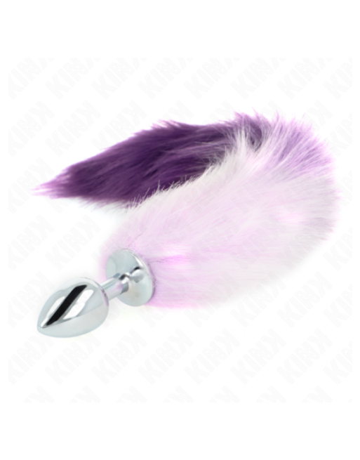 KINK - PLUG ANALE TAGLIA S 7 X 3 CM CON CODA SINTETICA 40 CM VIOLA