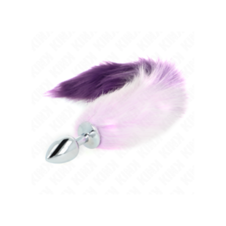 KINK - PLUG ANALE TAGLIA S 7 X 3 CM CON CODA SINTETICA 40 CM VIOLA