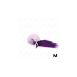 KINK - PLUG ANALE MISURA M 8 X 3,5 CM CON CODA SINTETICA 40 CM VIOLA