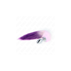 KINK - PLUG ANALE MISURA L 10 X 4 CM CON CODA SINTETICA 40 CM VIOLA