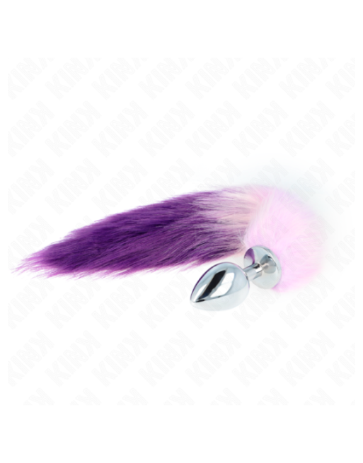 KINK - PLUG ANALE MISURA L 10 X 4 CM CON CODA SINTETICA 40 CM VIOLA