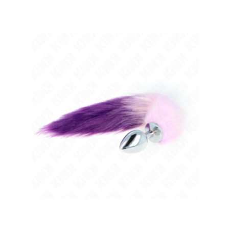KINK - PLUG ANALE MISURA L 10 X 4 CM CON CODA SINTETICA 40 CM VIOLA