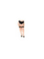 LEG AVENUE - COSTUME IN LYCRA 2 TONI CON CUCITURA POSTERIORE E TACCO CUBANO