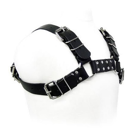 LEATHER BODY - IMBRACATURA PER BULL DOG NERA