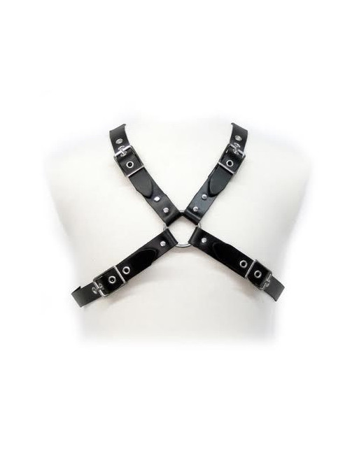 LEATHER BODY - IMBRACATURA CON FIBBIA NERA PER UOMO