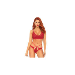 LEG AVENUE - SET 2 PEZZI BRALETTE E PERIZOMA IN PIZZO M/L