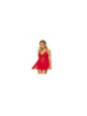 SUBBLIME - BABYDOLL CON FIOCCO E LACCI FLOREALI ROSSO S / M