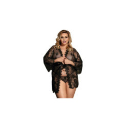 SUBBLIME - QUEEN PLUS LACE PEIGNOIR MANICHE SVASATE